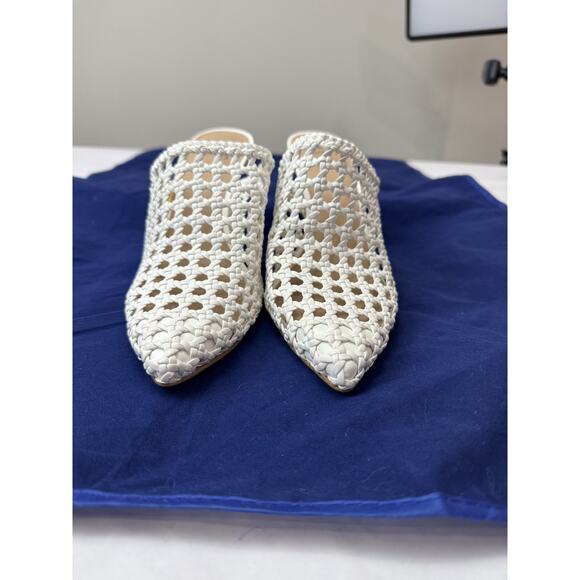 NWOT Celestia Woven Pointed-Toe Mules White INC International Concepts Boho 6.5 - Picture 7 of 11